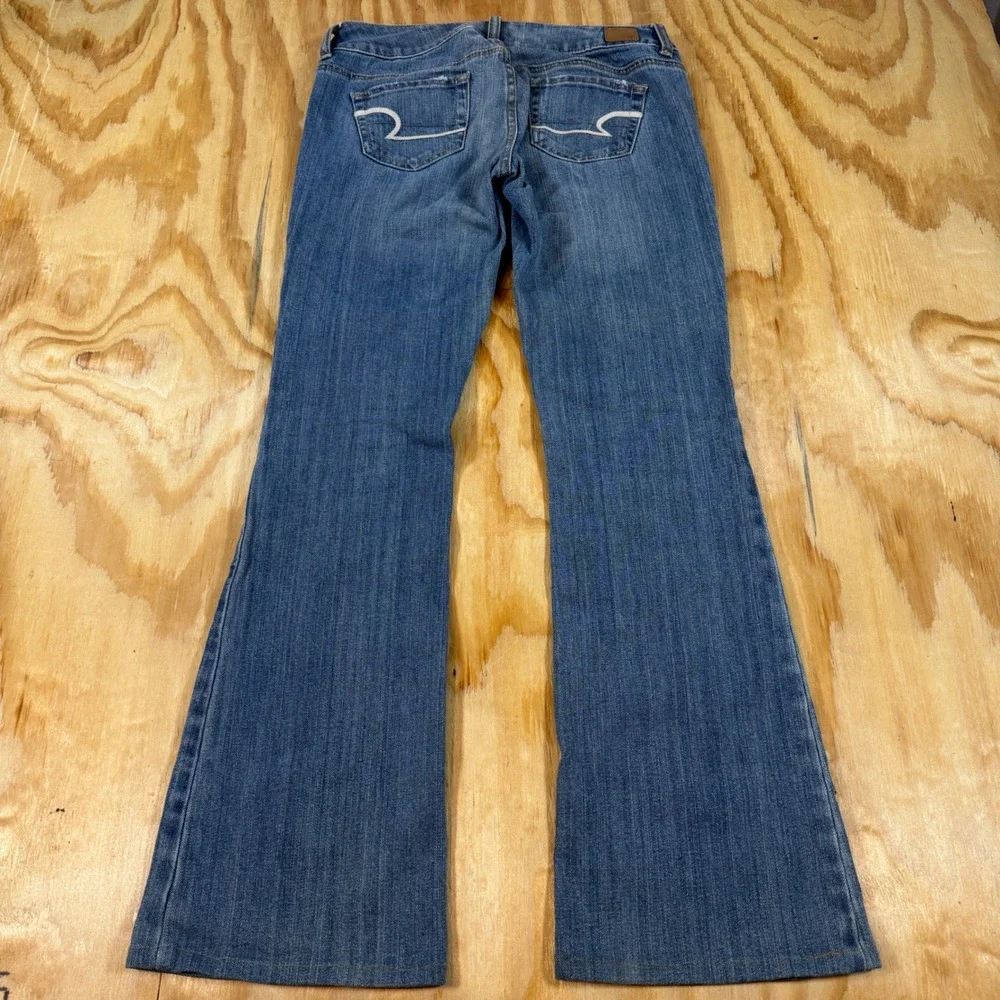 Y2K American Eagle Artist Flare Jeans Women's Size 4 Boho Grunge Streetwear
